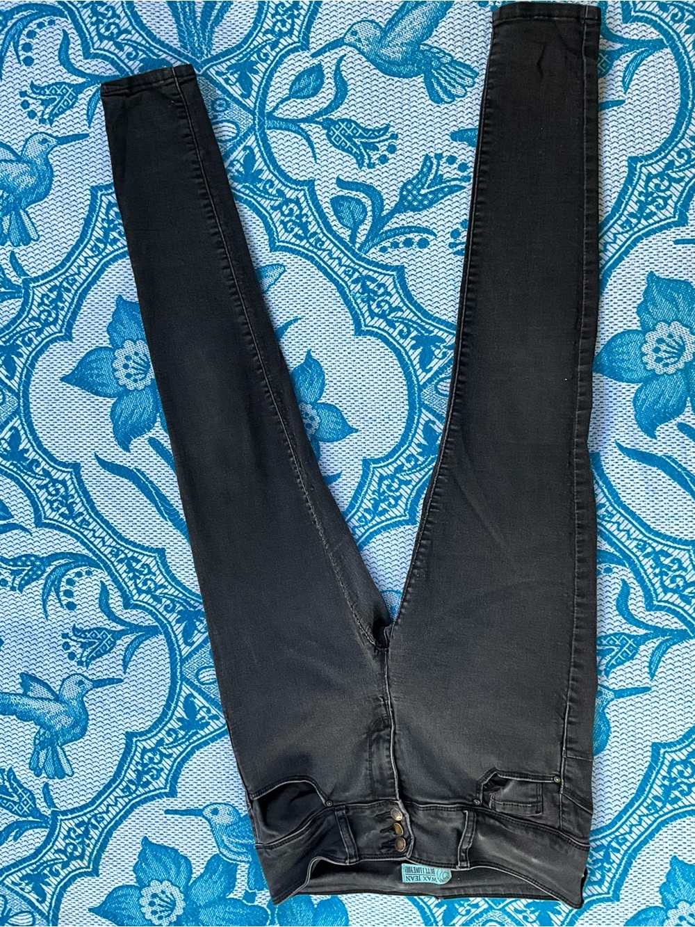 WAX JEAN Butt I Love You High Rise Faded Black Skinny Jeans Size 11